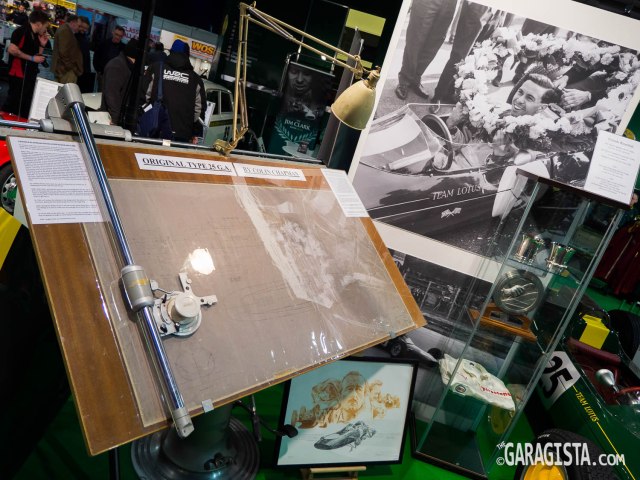 Colin Chapman's Lotus 25 drawing