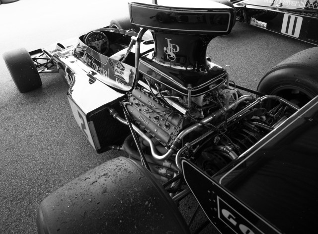 The Cosworth DFV powered Lotus 72 set the standard for Formula One of the day.